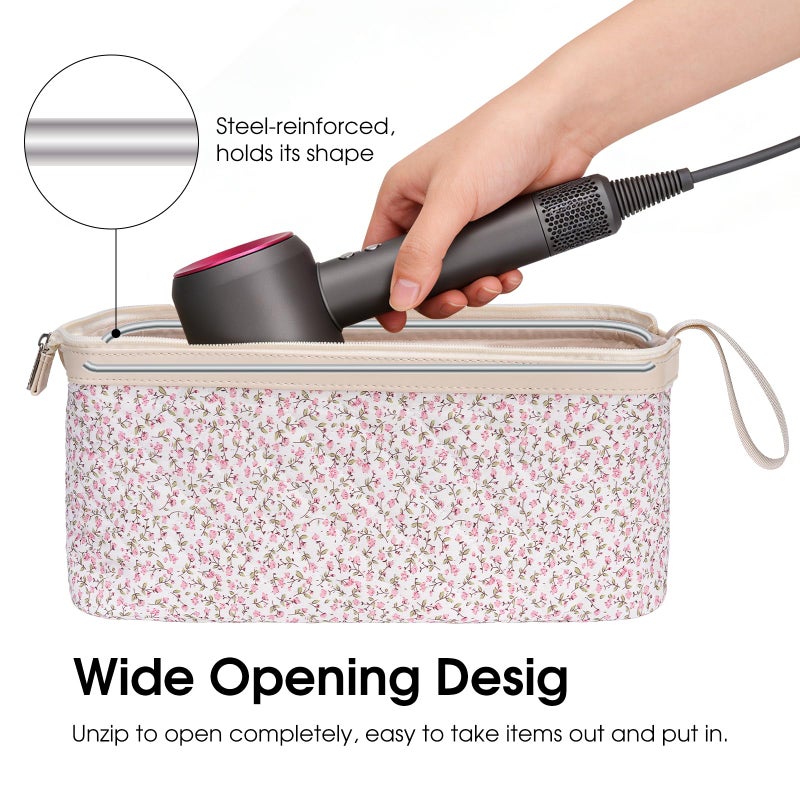 idoltimes Hair Tools Travel Bag, Hair Tool Bag for Women, Quilted Hair Tool Bags for Travel, Portable Hair Dryer Organizer Case - Image 5