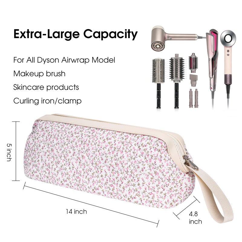 idoltimes Hair Tools Travel Bag, Hair Tool Bag for Women, Quilted Hair Tool Bags for Travel, Portable Hair Dryer Organizer Case - Image 2