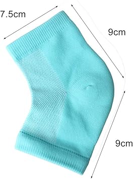 Pengxiaomei Soft Heel SocksVentilate Foot Spa Moisturizing Gel Beauty Socks Moisturising Socks for Dry Hard Cracked SkinBlue - Image 3