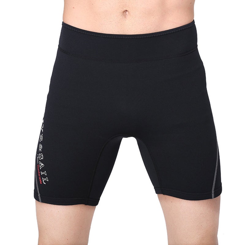 DIVE & SAIL Wetsuit Shorts: Men Grey L 1.5mm Stretchy Neoprene Fabric - Adjustable Elastic Waist Cold Water Protection for Diving Paddle Boarding Surfing Water Sports - Image 2