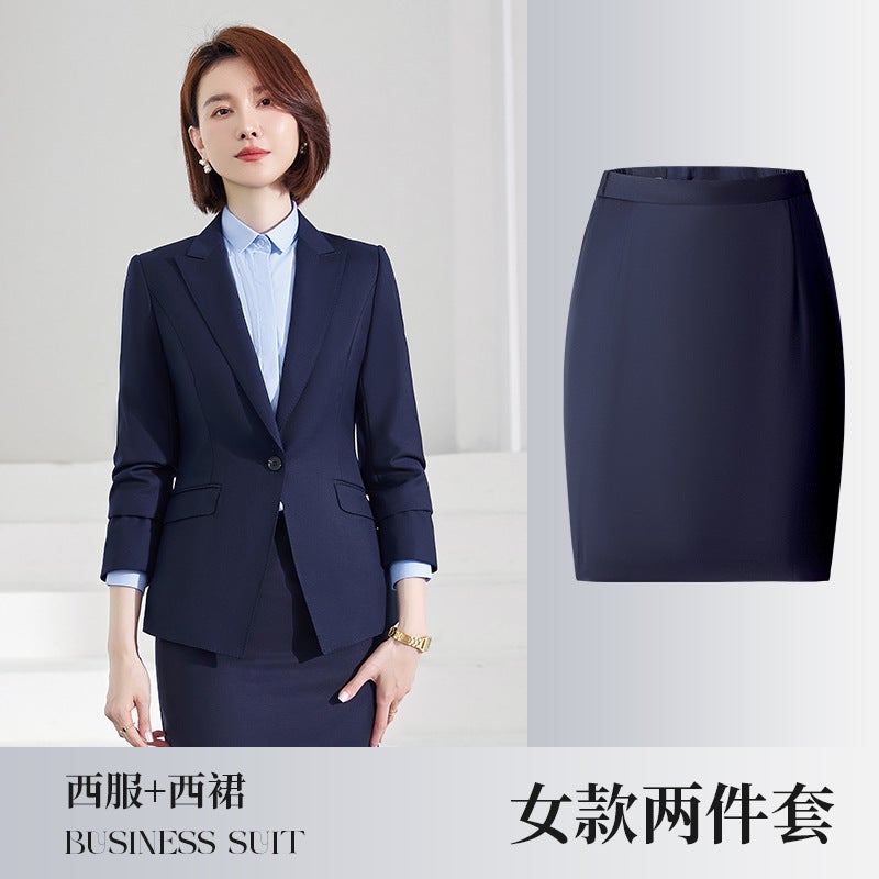 Navy Blue Men'S And Women'S Professional Suit Business Suit New Sales Tooling Work Group Work Clothes - Image 1