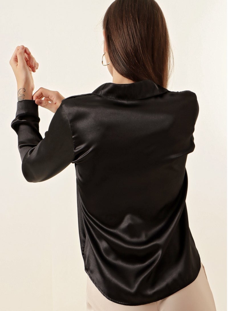 Ruched Button Down Shirt  - Image 5