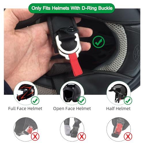 URLWALL طقم استبدال مشبك الخوذة السريع من URLWALL 1 قطعة، مصنوع من الفولاذ المقاوم للصدأ لجميع الخوذات ذات حزام الذقن حتى 1 بوصة، ملحقات خوذات الدراجات النارية، متوافق مع الخوذات نصفية، 3/4، والوجه الكامل - Image 2