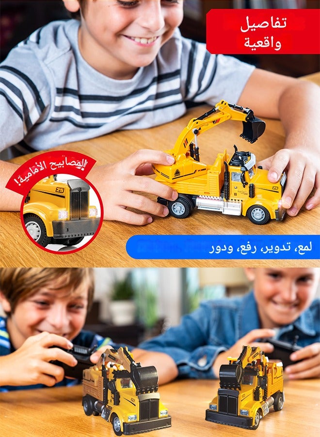 tangs 2.4GHz Remote Control Alloy Excavator – 1:64 Scale with Manually Adjustable Bucket & LED Lights - Image 2