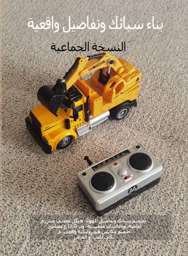 tangs 2.4GHz Remote Control Alloy Excavator – 1:64 Scale with Manually Adjustable Bucket & LED Lights - Image 3