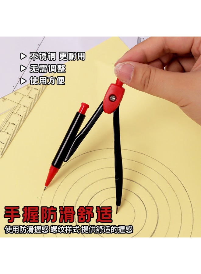 HELPS أطقم البوصلات الواعدة للطلاب مجموعة مسطرة بوصلة مكونة من سبع قطع لطلاب المرحلة المتوسطة لمستلزمات الامتحانات - Image 4