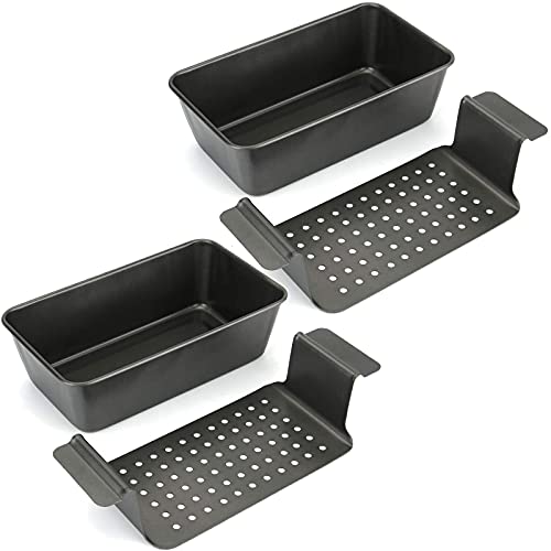 Tosnail 4-Piece Non-Stick Meatloaf Pan with Drain Bread Loaf Pan Set - Image 1