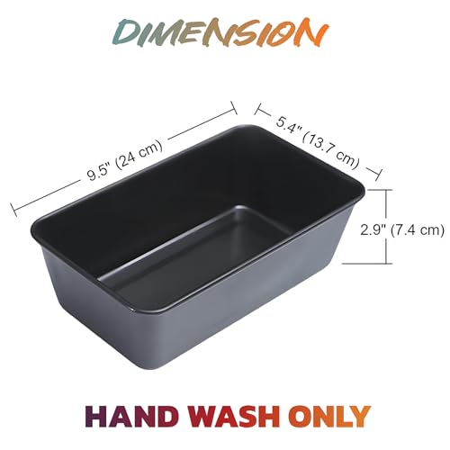 Tosnail 4-Piece Non-Stick Meatloaf Pan with Drain Bread Loaf Pan Set - Image 2