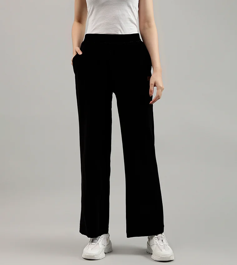 بيفرلي هيلز بولو كلوب بنطلون رياضي واسع الساق بخصر مرن من بفرلي هيلز بولو كلوب للنساء