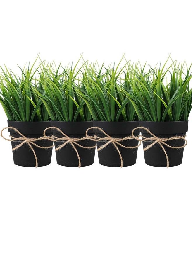 ماركة غير محددة مجموعة نباتات اصطناعية مزيفة من 3 قطع، نباتات اصطناعية لسطح المكتب، زهور اصطناعية داخلية، ديكورات منزلية اصطناعية مزيفة، مجموعة نباتات بلاستيكية سوداء مزيفة من 3 قطع  - Image 1