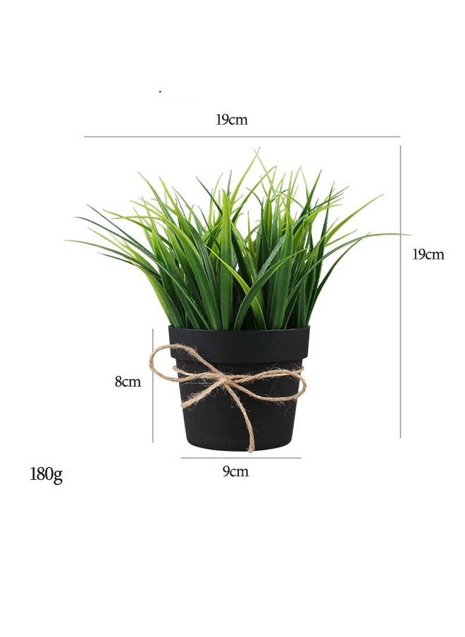 ماركة غير محددة مجموعة نباتات اصطناعية مزيفة من 3 قطع، نباتات اصطناعية لسطح المكتب، زهور اصطناعية داخلية، ديكورات منزلية اصطناعية مزيفة، مجموعة نباتات بلاستيكية سوداء مزيفة من 3 قطع  - Image 2