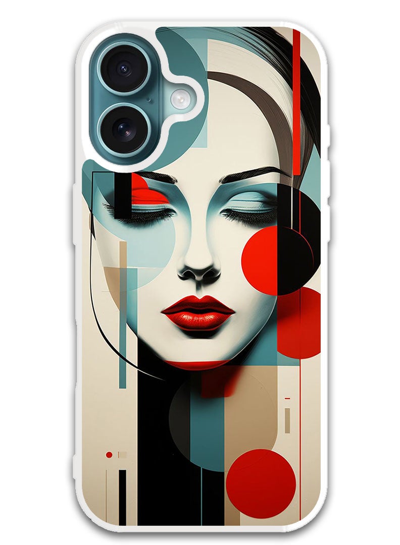 Theodor Protective Case Cover For APPLE IPHONE 16 Plus Women Art (2) (White Bumper) - Image 1