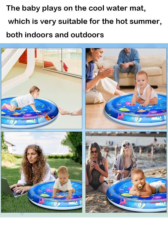 Baby Inflatable Water Mat, Water Play Mat, Baby Toys, Aquarium Mat- Promote The Motor and Sensory Development of Babies Through Games-Equipped with A Pump  - Image 4