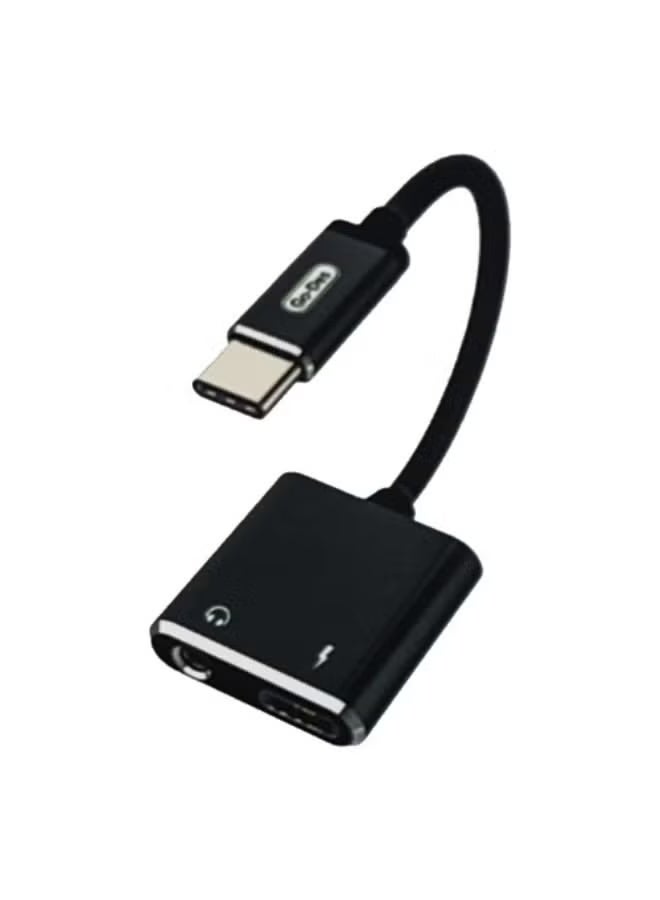 جو-ديز GO-DES GD-UC015 2-in-1 USB-C Adapter – Charge & Audio Jack Converter, Dual Function USB-C Adapter with 3.5mm Headphone Support, Fast Charging, High-Quality Audio Output, Compact Design for Smartphones, Tablets, and iPads - Image 2