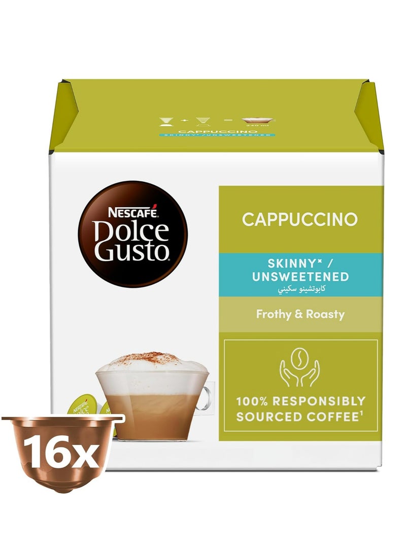 nescaf_dolce_gusto Cappuccino Skinny and Unsweetened 16 Coffee Capsules 161.6g Pack of 3 - Image 4