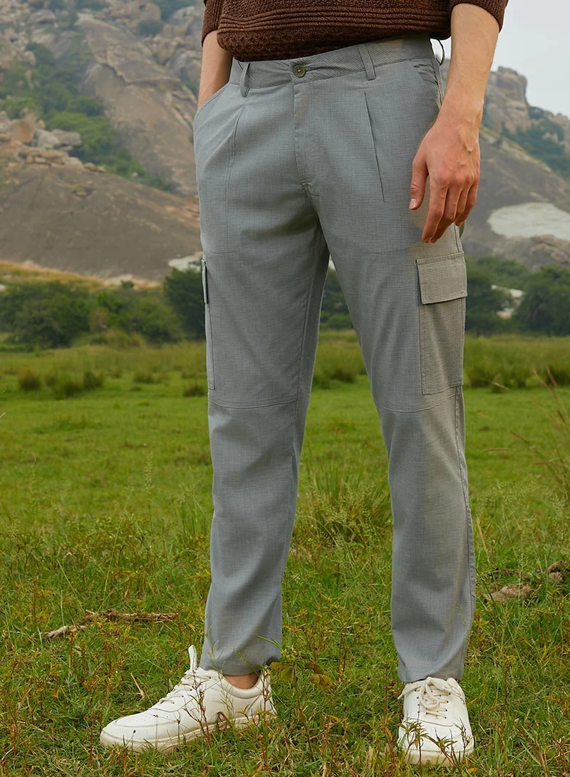 Campus Sutra Lightweight - Slim-Fit Utility Trousers