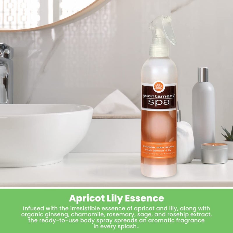 Best Shot Scentament Spa Botanical Body Splash, Body Spray Conditioner for Pets, Cat and Dog Cologne Spray, Alcohol-Free, Ready To Use, Apricot Lily, 8 Oz. - Image 5