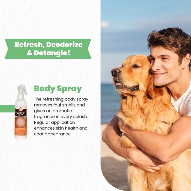 Best Shot Scentament Spa Botanical Body Splash, Body Spray Conditioner for Pets, Cat and Dog Cologne Spray, Alcohol-Free, Ready To Use, Apricot Lily, 8 Oz. - Image 3