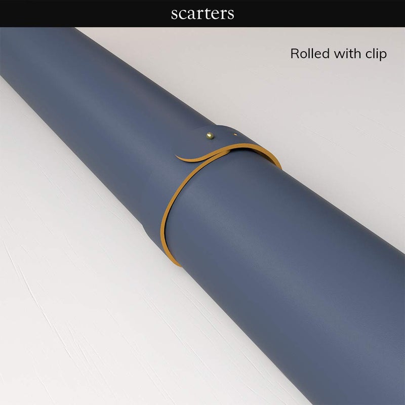 scarters Reversible Deskspread | 90 * 45cm | Dual Tone | Anti Slip | Vegan PU | for Work from Home and Office (Blue & Yellow) - Image 4