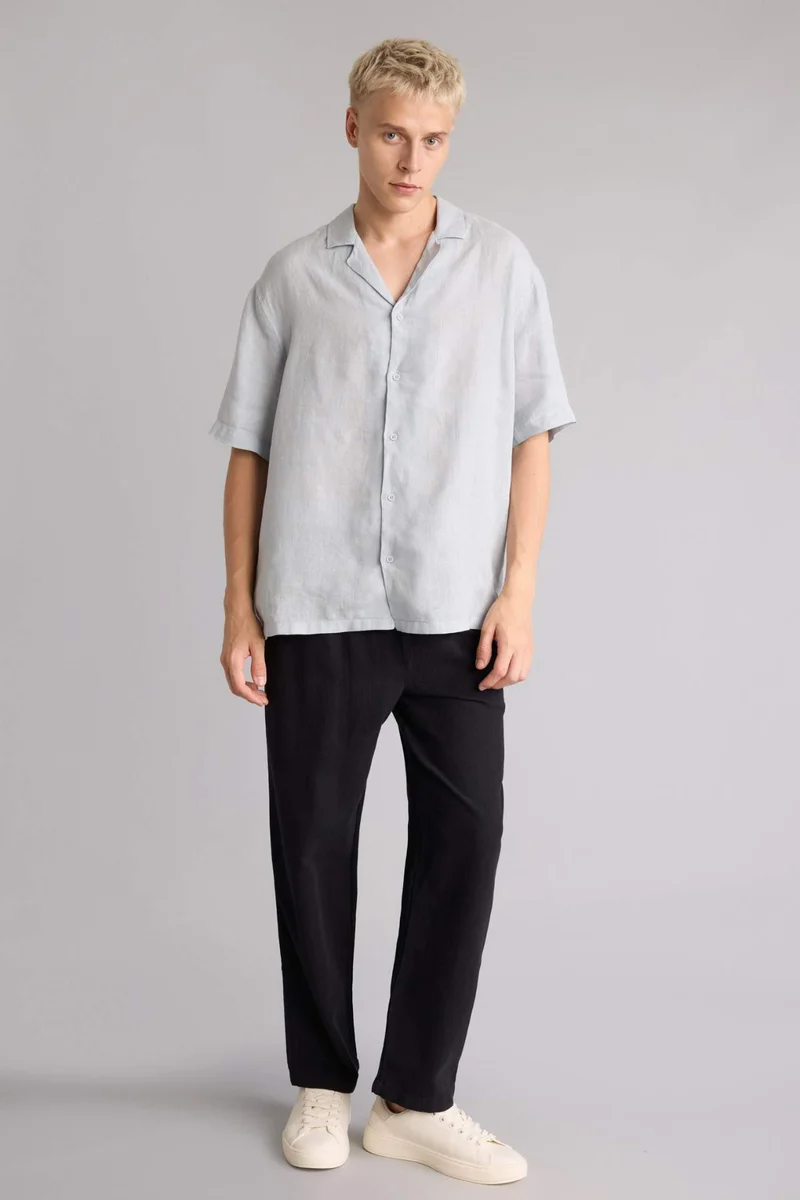 Defacto  Relax Fit Elastic Waist Black Pants  | Best Price UAE