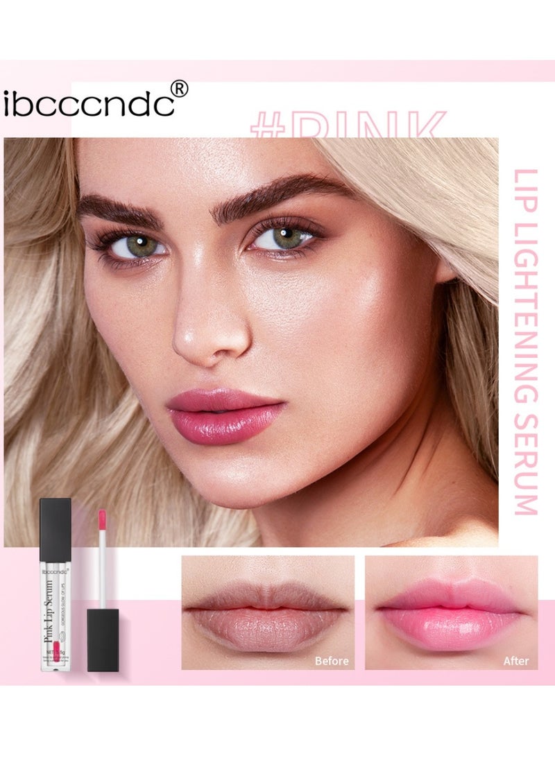 ibcccndc Pink Lip Serum Lip Gloss Oil for Plumper and Moisturizer Serum Hydrating Lip Serum for Dry Peeling and Dark Lips Color Changing Lip Oil for Lips and Cheeks Gorgeous Glow of Lips 5.5g  - Image 2