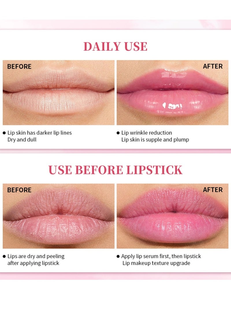 ibcccndc Pink Lip Serum Lip Gloss Oil for Plumper and Moisturizer Serum Hydrating Lip Serum for Dry Peeling and Dark Lips Color Changing Lip Oil for Lips and Cheeks Gorgeous Glow of Lips 5.5g  - Image 5