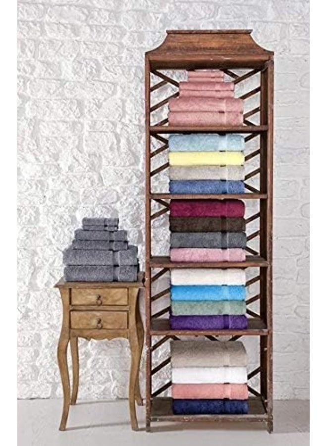 SALBAKOS  Luxury 6 Piece Towel Set 100 Turkish Cotton Quick Drying Highly Absorbent  Comfy Includes 2 Bath Towels 2 Hand Towels  2 Washcloths  Taupe - Image 4
