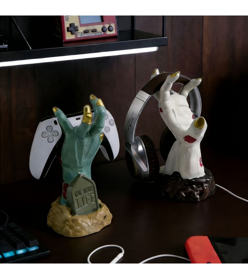 Green Sci Fi Arm Statue Game Controller And Headphone Stand Desktop Decor - Image 5