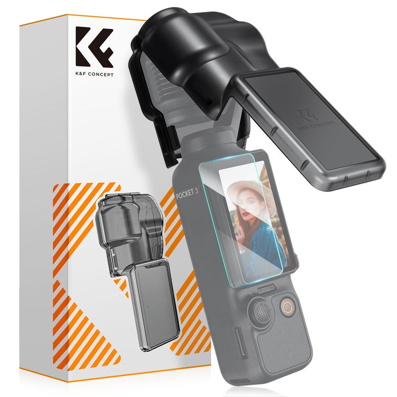 K&F CONCEPT Protective Cover Case for DJI Osmo Pocket 3, Gimbal Screen Protector Lens Guard, Plastic Case Pocket 3 Accessories - Image 1