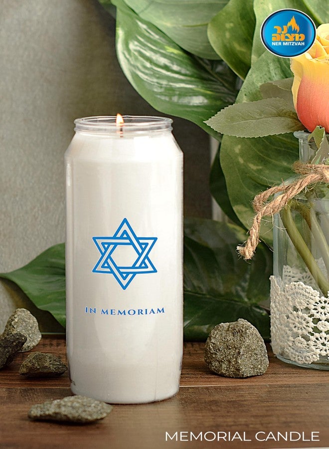 Ner Mitzvah 9 Day Yahrzeit Memorial Candles, 1 Pack - Plastic Jar - 7 Inch Tall Pillar Candles for Religious, Prayer and Vigil - Image 4