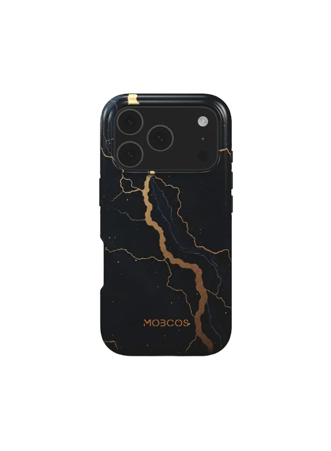 Mobcos Mobcos iPhone 17 Pro Midnight Gold Premium Case Compatible with Hybrid Dual-Layer Hard Shell + Silicone Protection - Scratch-Resistant Shockproof Mobile Cover