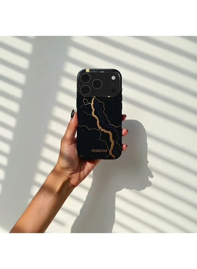 Mobcos Mobcos iPhone 17 Pro Midnight Gold Mobcos iPhone 17 Pro Midnight Gold Premium Case Compatible with Hybrid Dual-Layer Hard Shell + Silicone Protection - Scratch-Resistant Shockproof Mobile Cover  | Best Price UAE