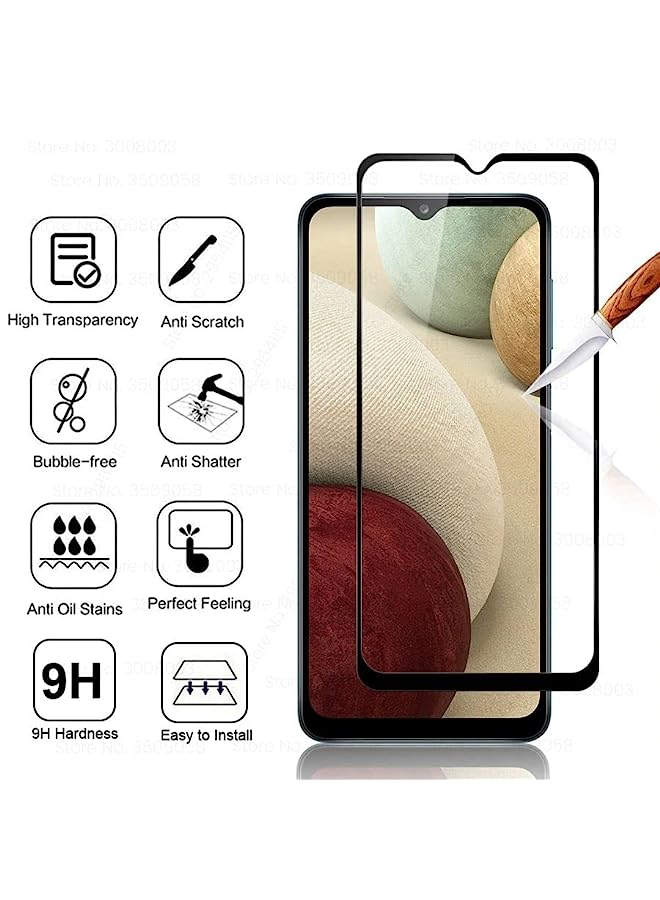 erorex Glass For Samsung Galaxy A12 / M12 / F12 Full Glue Screen Protector Anti Fingerprint Shatter Proof Tempered Glass With Hd Clarity For Samsung Galaxy A12 / M12 / F12 - Image 2