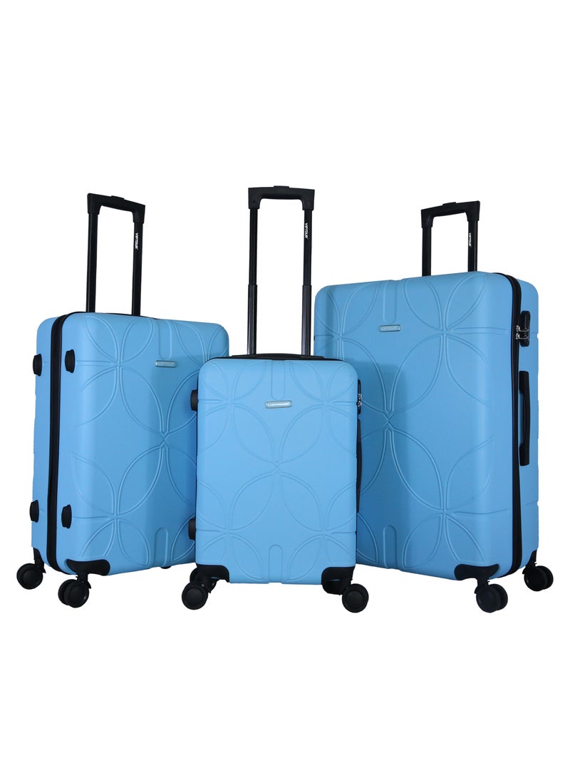 VIPTOUR Luggage Set 3Pcs ABS Trolley Bag Set With Number Lockable System - Image 1