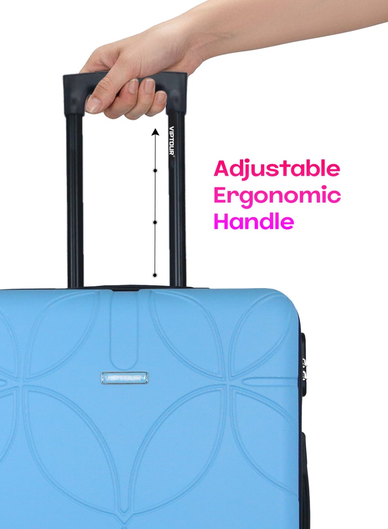 VIPTOUR Luggage Set 3Pcs ABS Trolley Bag Set With Number Lockable System - Image 5