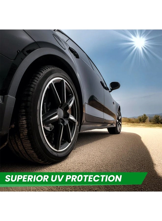 NORA Fast & Black Tyre Shine Spray 650ml High Gloss Tire Dressing for Instant Shine, Protection and Long-Lasting Black Finish for Car & Bike Tyres - N-501 - Image 4