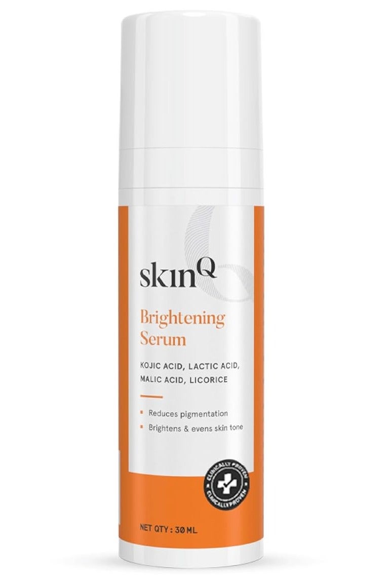 SkinQ Brightening Serum for Men and Women with Licorice and Lactic Acid 30ml Face Elixir for Tan Pigmentation and Dark Spots Exfoliates Brightens Softens and Repairs Sun Damaged Skin - Image 1