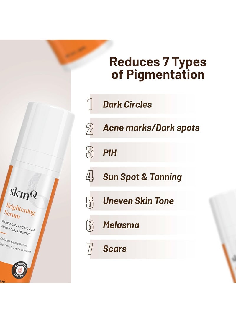 SkinQ Brightening Serum for Men and Women with Licorice and Lactic Acid 30ml Face Elixir for Tan Pigmentation and Dark Spots Exfoliates Brightens Softens and Repairs Sun Damaged Skin - Image 4