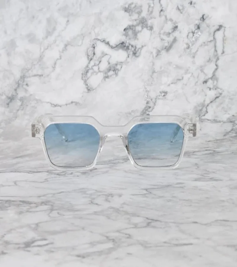 Explicit Poets Explicit Poets Unisex ELLIOT Clear - Gradient Blue Stylish Sunglasses, 12EP10