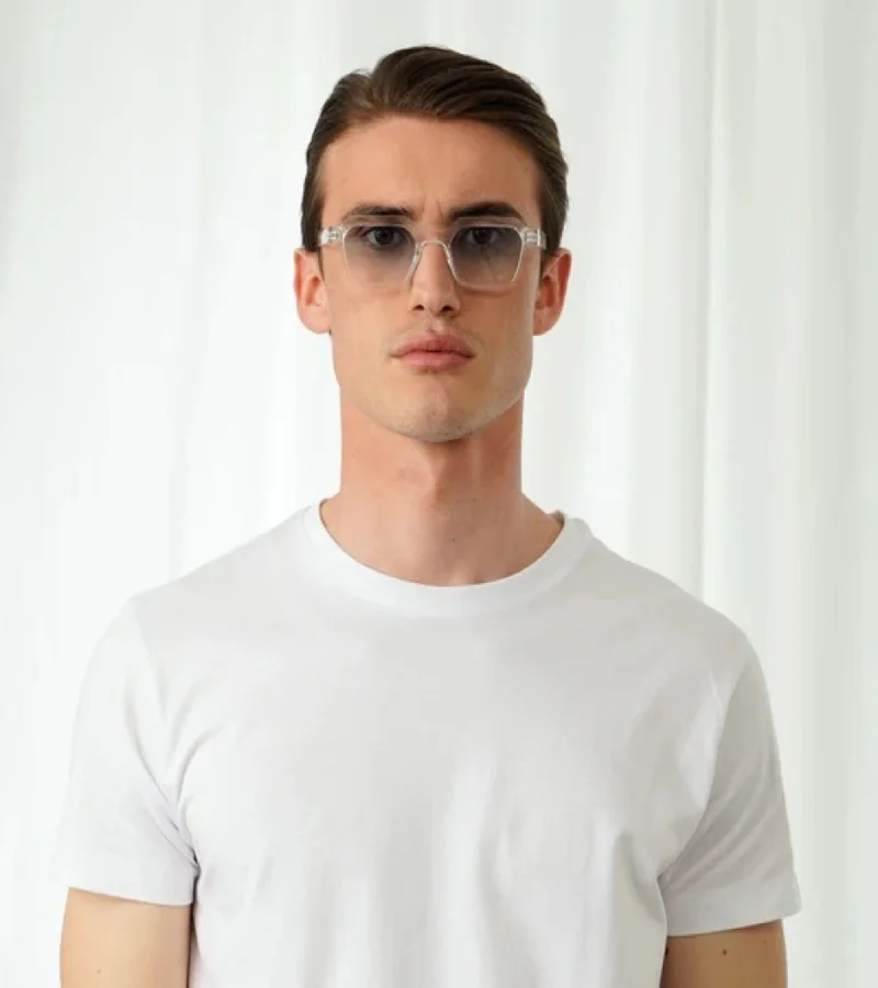 Explicit Poets Explicit Poets Unisex ELLIOT Clear - Gradient Blue Stylish Sunglasses, 12EP10