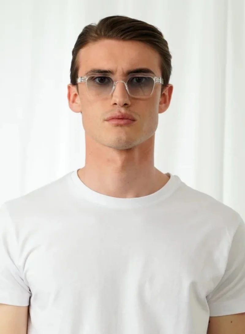 Explicit Poets Explicit Poets Unisex ELLIOT Clear - Gradient Blue Stylish Sunglasses, 12EP10