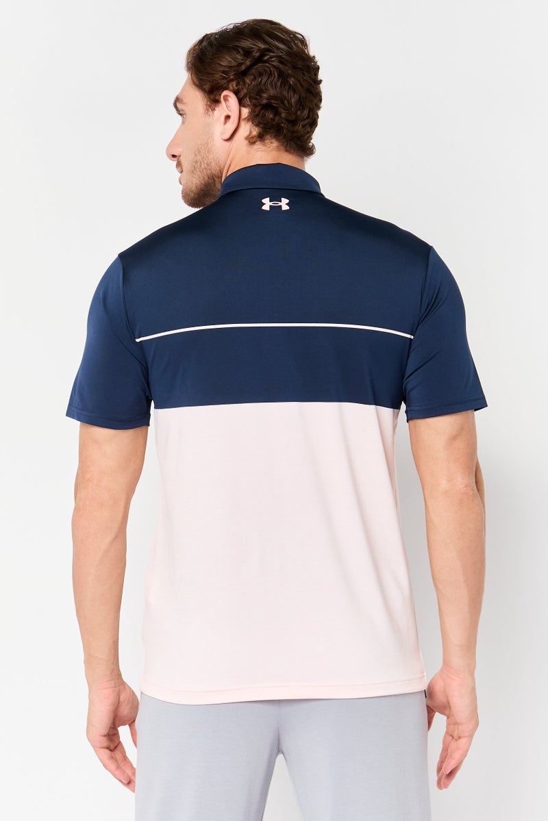 UNDER ARMOUR قميص بولو خارجي بأكمام قصيرة فضفاضة للرجال، متعدد الألوان - Image 4