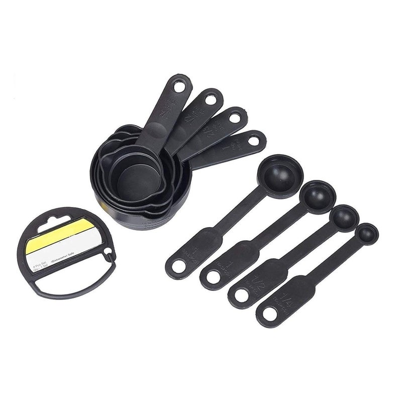 Raxon Innovation Measuring Cups Spoons Measuring Set with Spout BPAFree and Dishwasher Safe Measuring Cup Tea Table Spoon Set Black Set of 1 - Image 3