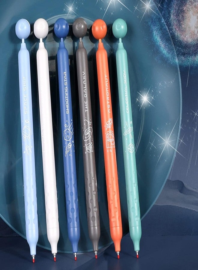 AROSHNAY Liquid Ink Roller Pen | Needle Tip For Smooth & Consistent Ink Flow | Fitted with Controlled Ink Flow System & Rubberized Grip | Blue Ink, Pack of 6 - Image 1