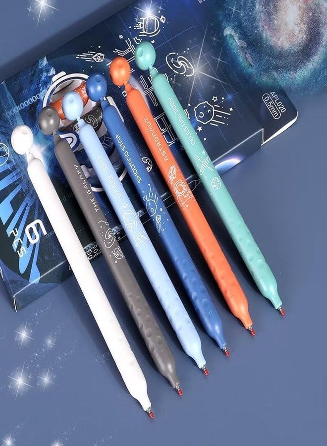AROSHNAY Liquid Ink Roller Pen | Needle Tip For Smooth & Consistent Ink Flow | Fitted with Controlled Ink Flow System & Rubberized Grip | Blue Ink, Pack of 6 - Image 2