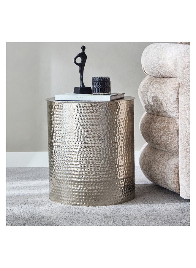 Home Box Orient Hammered End Table 45 x 50 x 45 cm  - Image 1