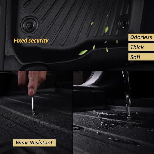 WAYIDSS Cargo Mat with Backrest Protection for 2015-2019 2020 Chevy Chevrolet Tahoe/GMC Yukon（Not XL）,TPE All Weather Protection Cargo Liner with Velcro Rear Seats Backrest car Accessories-Black - Image 5