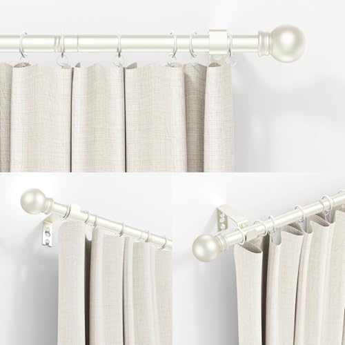 Thestoa Nickel Curtain Rods for Windows 48 to 84-92 Inch, Stainless Steel Long Curtain Rods for Bedroom, Living Room, Kitchen, Farmhouse, Outdoor - Image 2