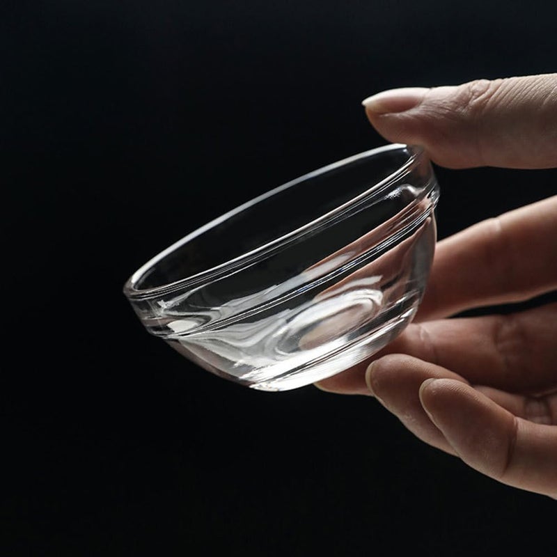 Garneck أوعية تحضير زجاجية صغيرة من جارنيك 12 قطعة حاويات خلط مصغرة 23 وعاء غمس قابل للتكديس للبهارات والصلصات رامينكينز شفافة للوجبات الخفيفة والحلويات والآيس كريم آمنة في غسالة الصحون والميكروويف - Image 5