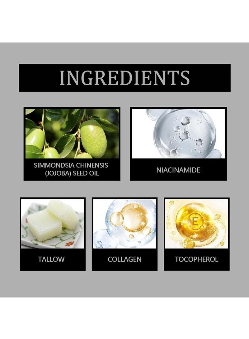 WEST MONTH Mens Beef Tallow Moisturizing Cream, Skin Anti Aging & Firming Moisturizer with Collagen, Niacinamide, and Grass Fed Beef Tallow, Tallow Balm for Face - Image 4